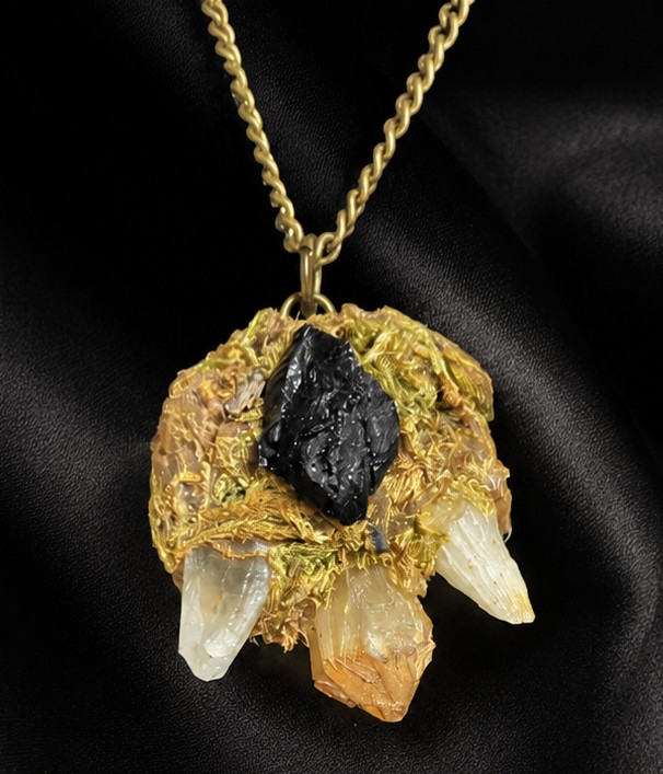Ancient Fortune Wild Scryer Necklace — Original painting by Kyro The Art Fairy
