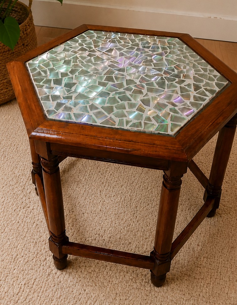 Mosaic Coffee Table — Original painting by Kyro The Art Fairy